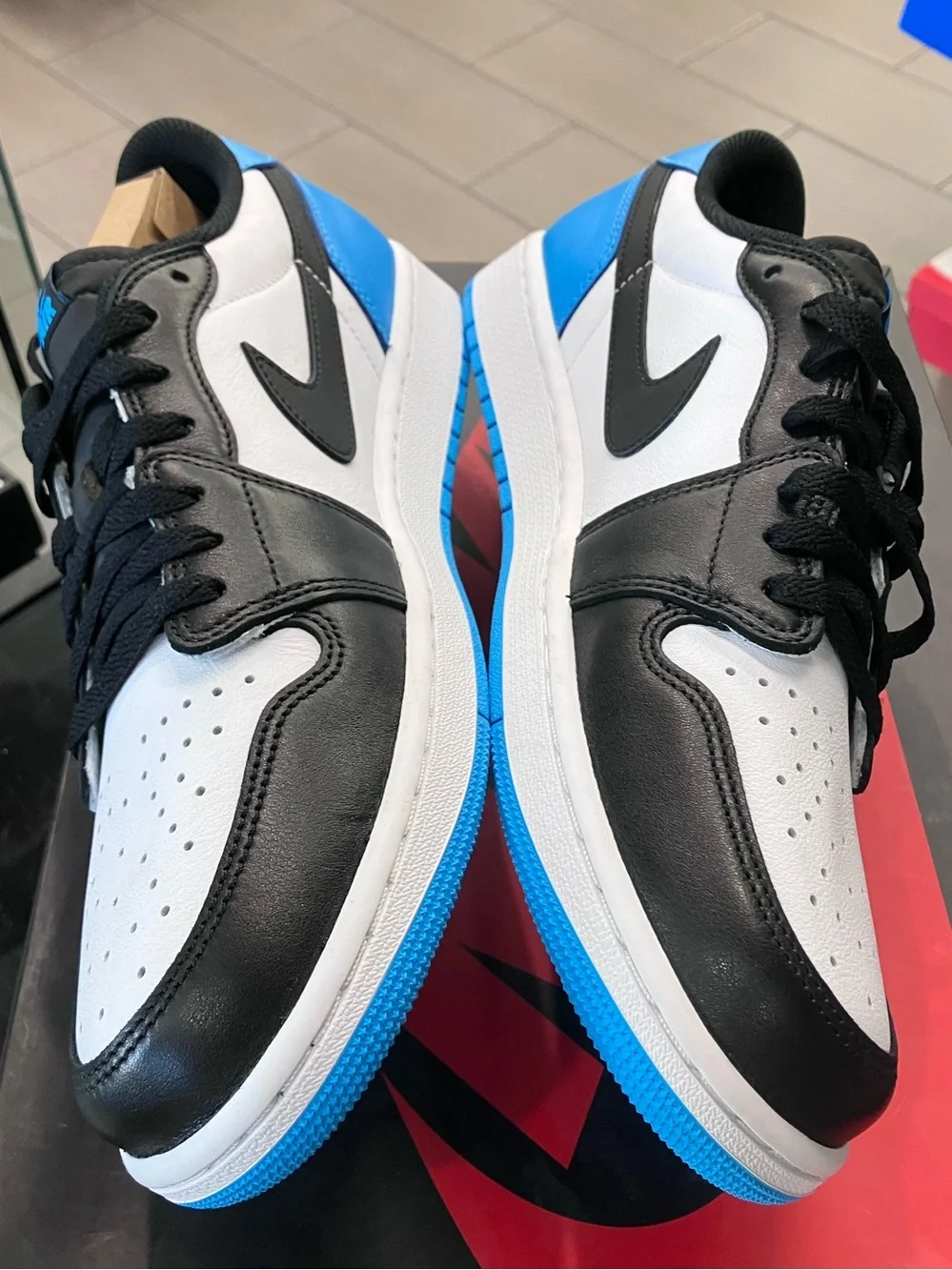 Air Jordan 1 Retro Low Black Dark Powder Blue Size 12